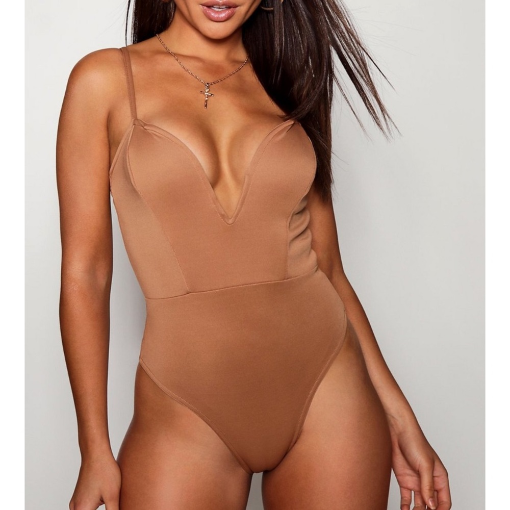 Deep plunge bodysuit